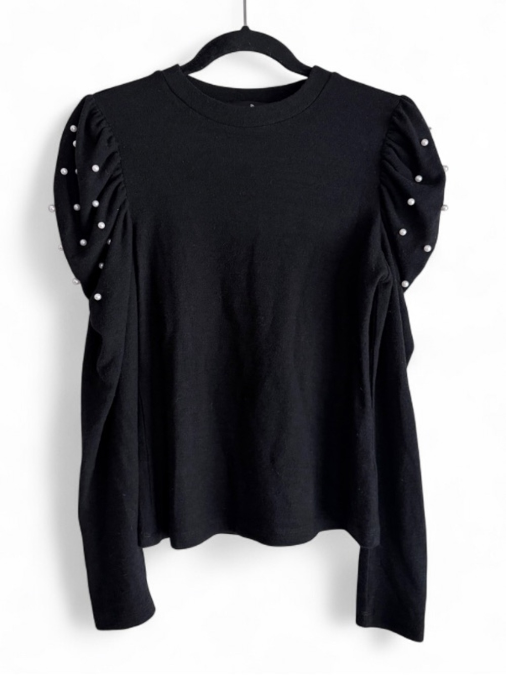 Tuckernuck Pomander Place Black Pearl Studded Sweater Size S